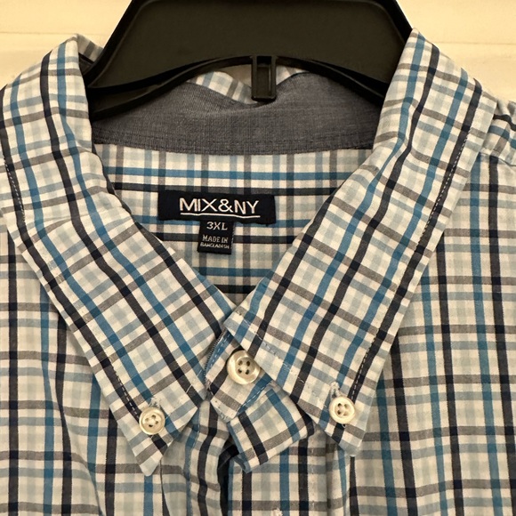 3XL Short Sleeve Mix&NY Casual Button Down - Picture 2 of 5